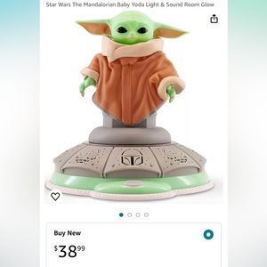 Baby yoda light up figure stand